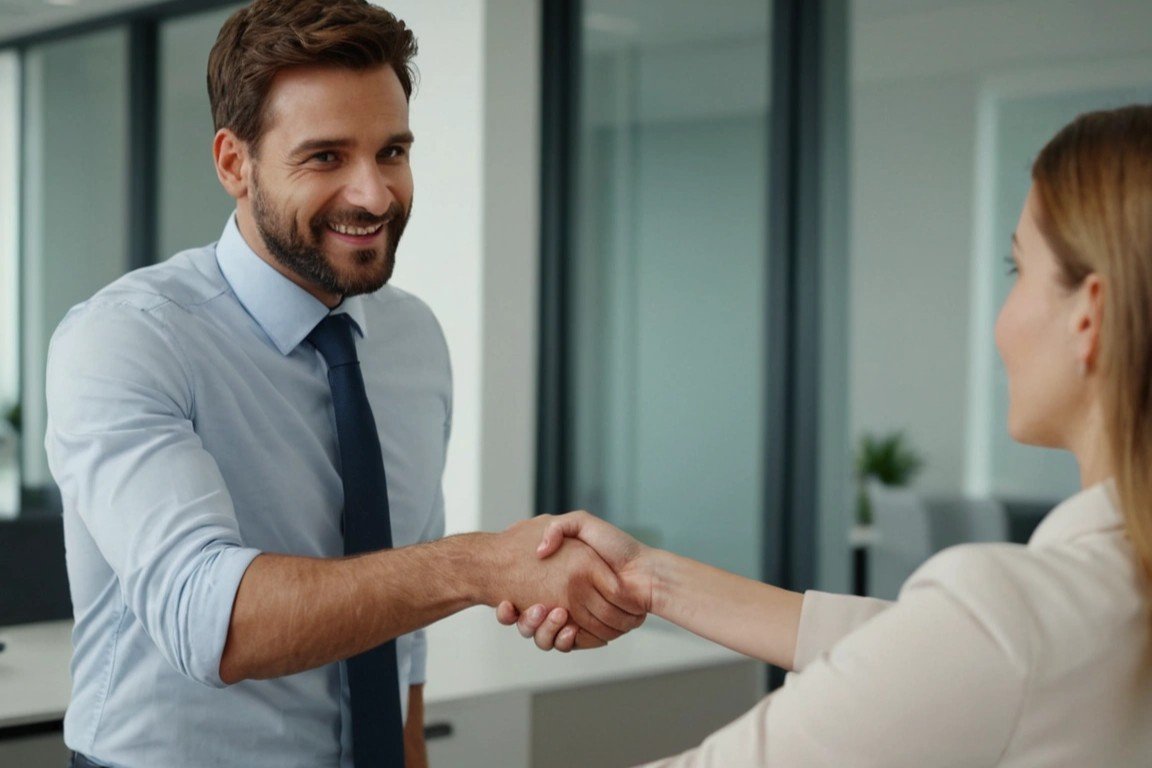 Hiring manager onboarding a new accountant at IPG Workforce Solutions